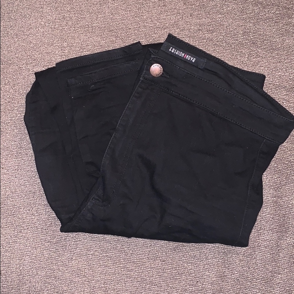 Black high rise jeans